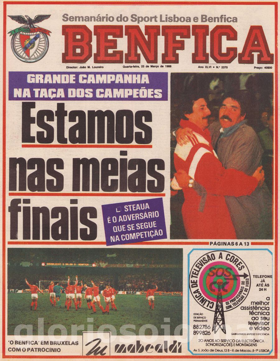 jornal o benfica 2370 1988-03-23